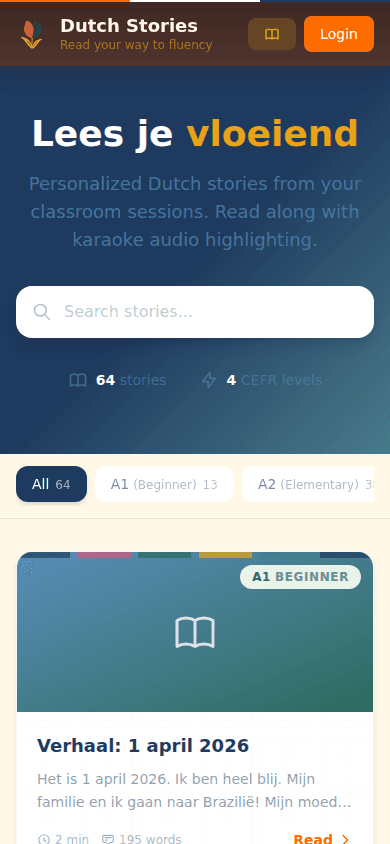 Stories on mobile