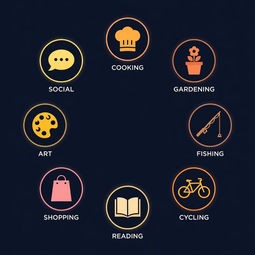 8 skill icons arranged in a circular layout