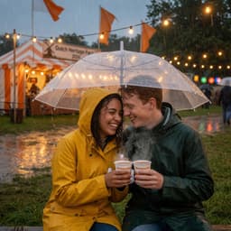 Cover art for Wachten in de regen op het festival