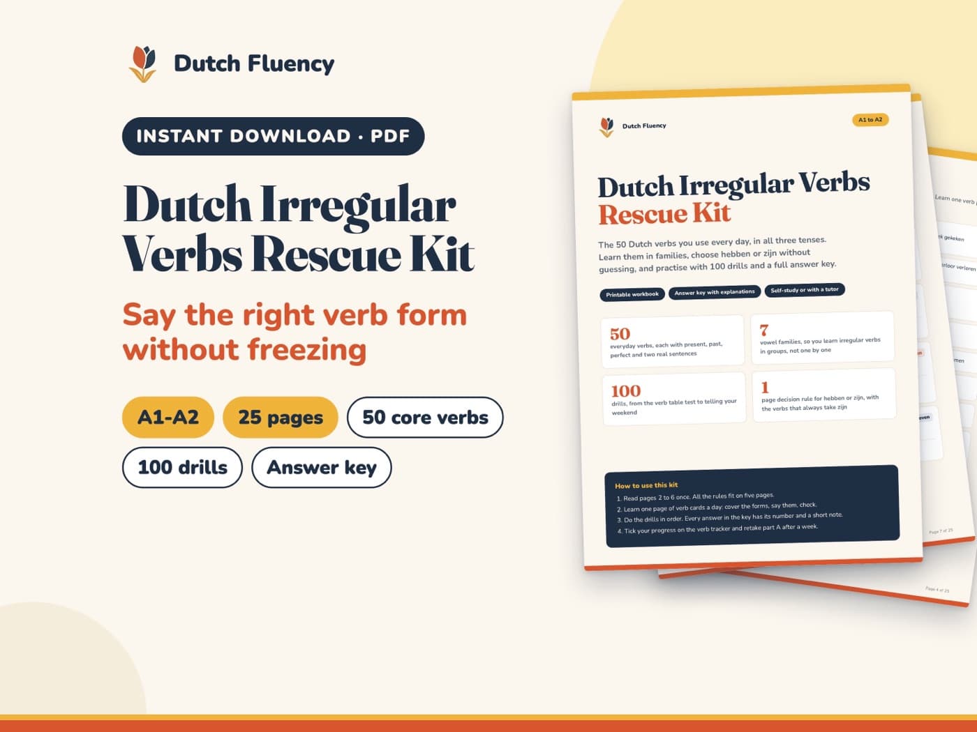 Dutch Irregular Verbs Rescue Kit