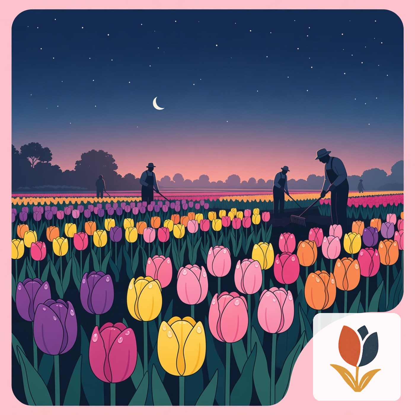 De Keukenhof in de vroege ochtend